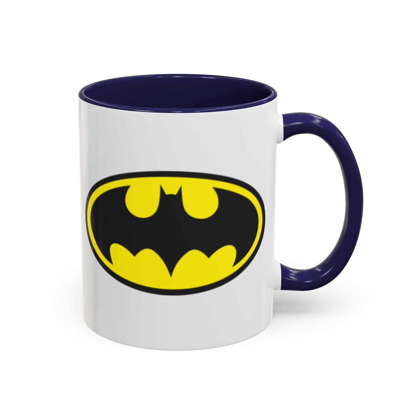 Batman Accent Coffee Mug - Perfect for Superhero Fans, Gifts for Birthdays, Collectible Kitchenware, Unique Office Decor