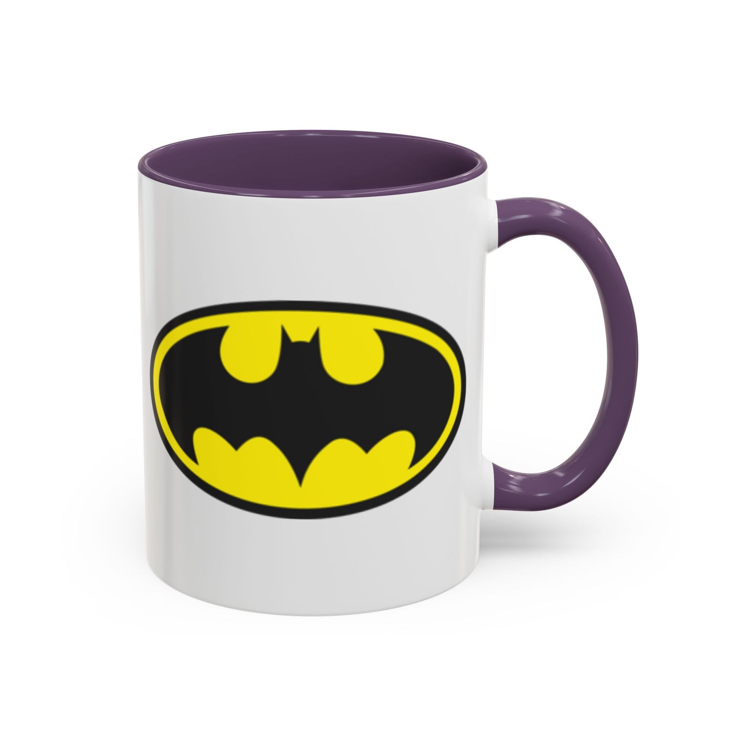 Batman Accent Coffee Mug - Perfect for Superhero Fans, Gifts for Birthdays, Collectible Kitchenware, Unique Office Decor