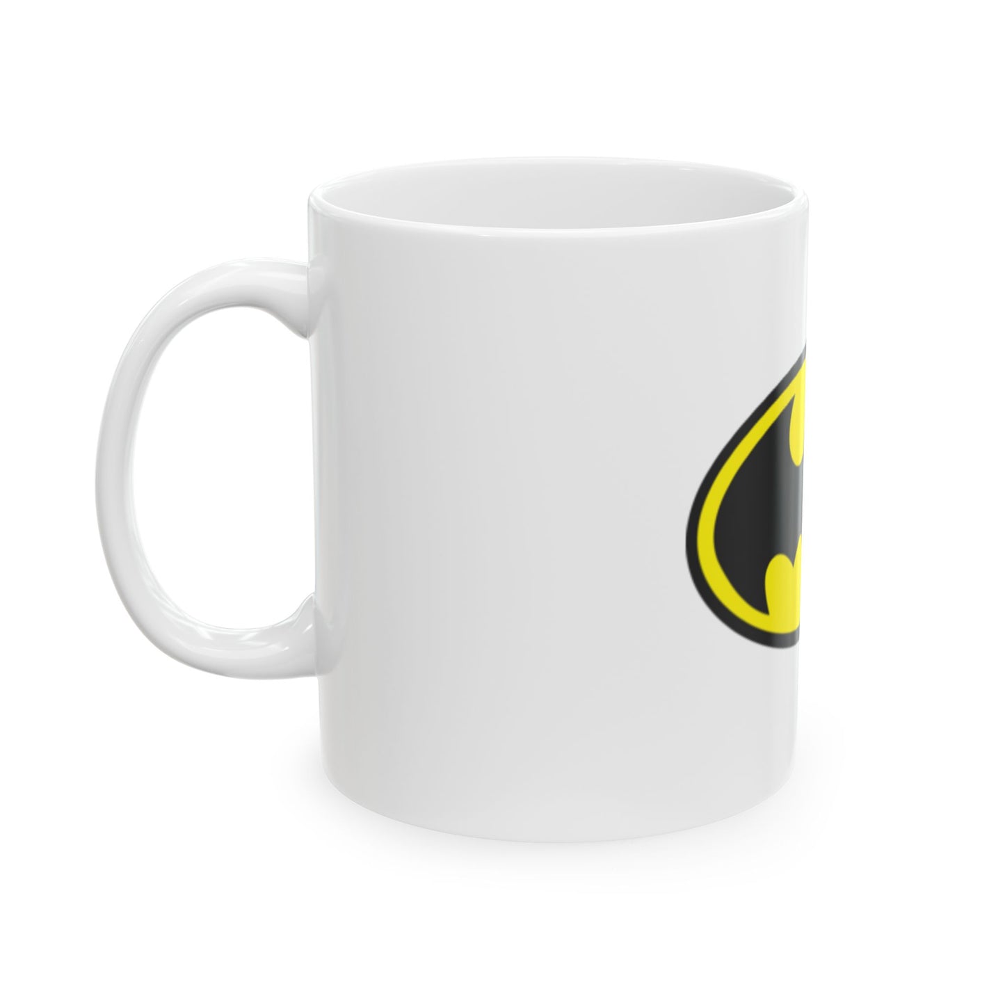 Batman Themed Ceramic Mug, Perfect for Superhero Fans, Gift for Birthdays, Collectible Cup, Unique Coffee Mug, Fun Home Decor