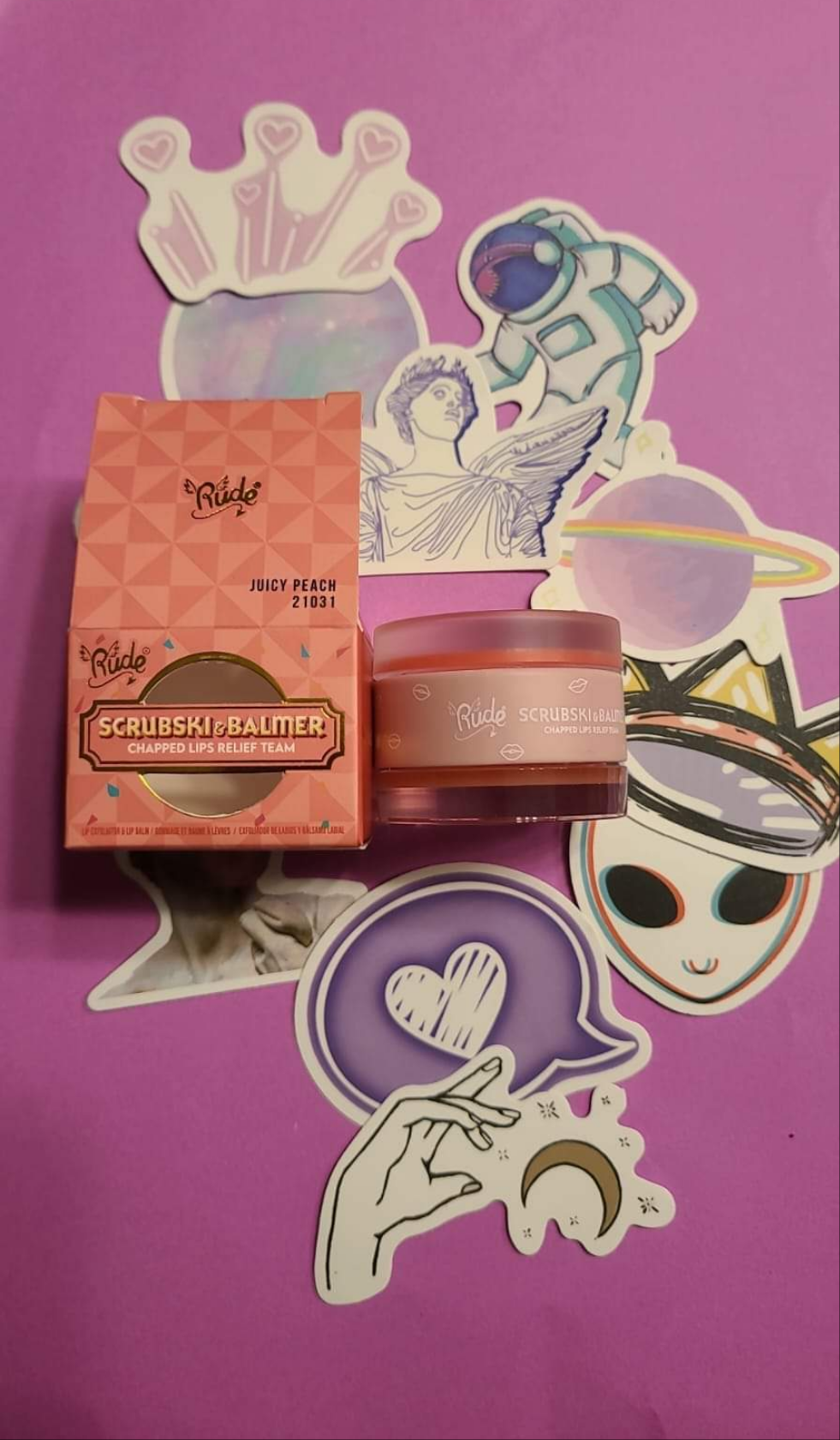 Scrubski & Balmer Lip Exfoliator And Lip Balm juicy Peach